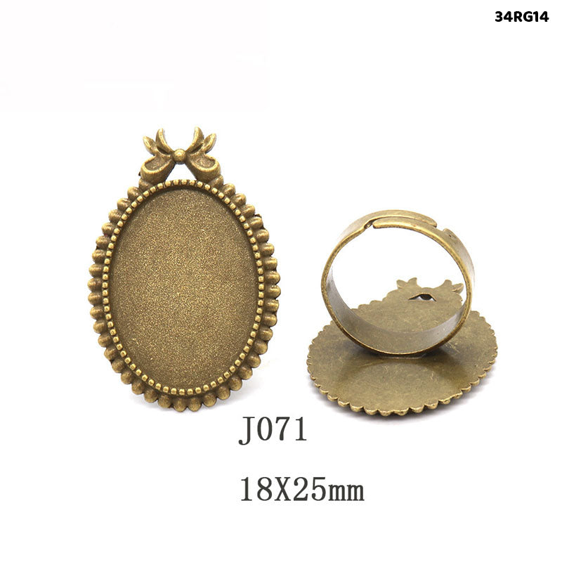 34RG14 VINTAGE RING ADJUSTABLE 2PC 18x25MM