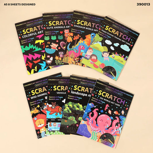 SCRATCH BOOK A5 8 SHEETS DESIGNED (390013)