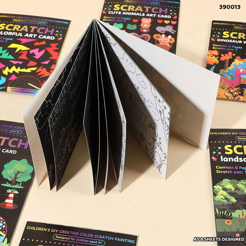 SCRATCH BOOK A5 8 SHEETS DESIGNED (390013)