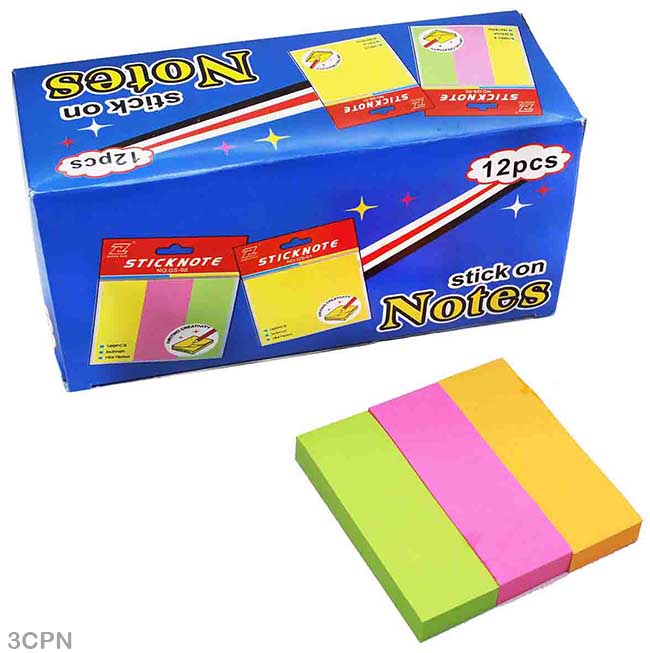 3CUT STICKY NOTE NEON (3CPN)