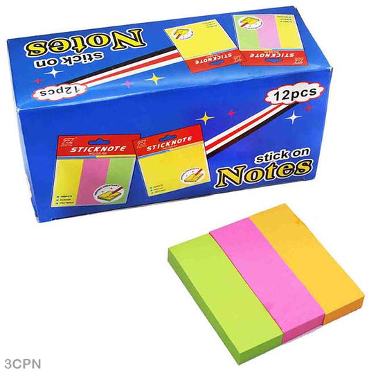 3CUT STICKY NOTE NEON (3CPN)