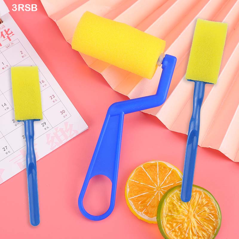 3PC ROLLER YELLOW SPOUNGE BLUE HANDLE (3RSB)
