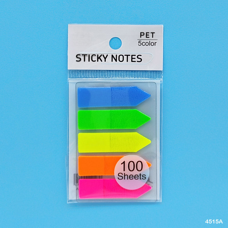 4515A STICKY NOTES 12X45MM ARROW 5 NEON COLOR
