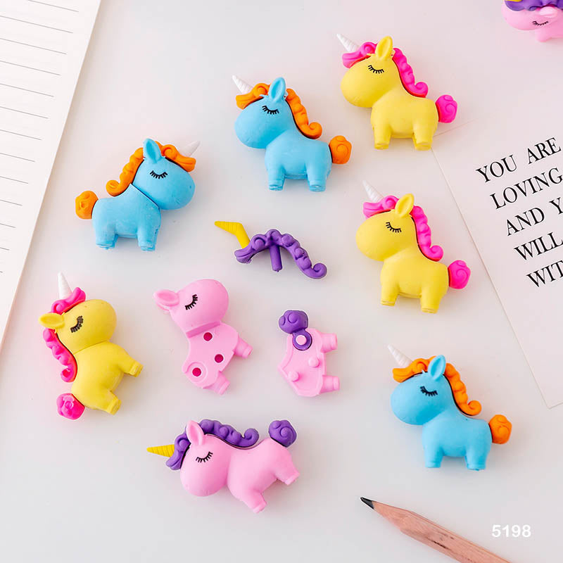 5198 UNICORN ERASER 36PCS