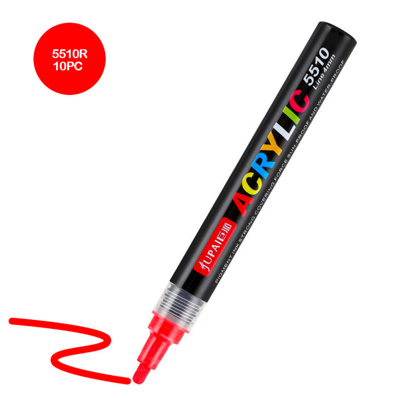 5510R ACRYLIC PAINT MARKER RED 10PC 4MM