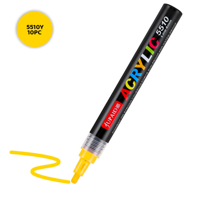 5510Y ACRYLIC PAINT MARKER YELLOW 10PC 4MM