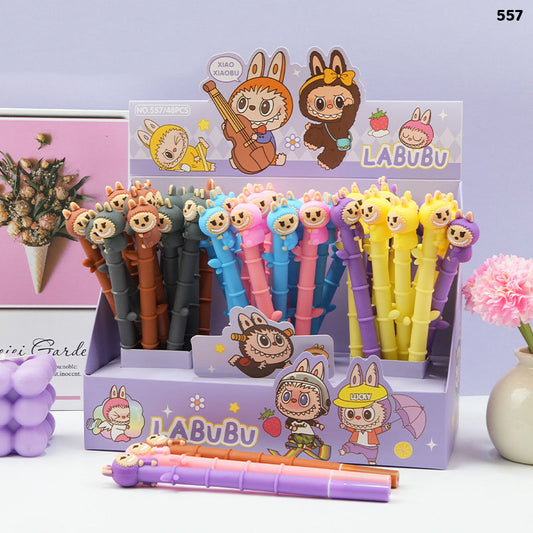557 KIDS FANCY BAMBOO TREE LABUBU PEN 48PC