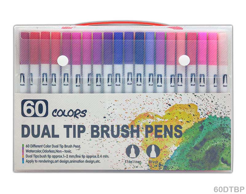 DUAL TIP BRUSH PEN 60 COLOR SET (60DTBP)