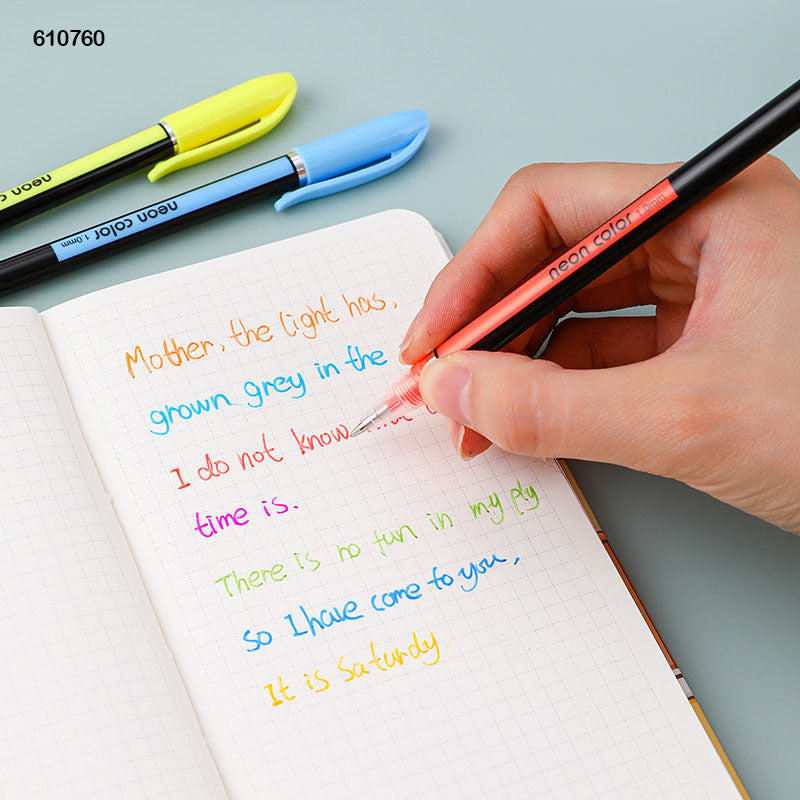 HG6107-60PC NEON COLOUR PEN (610760)
