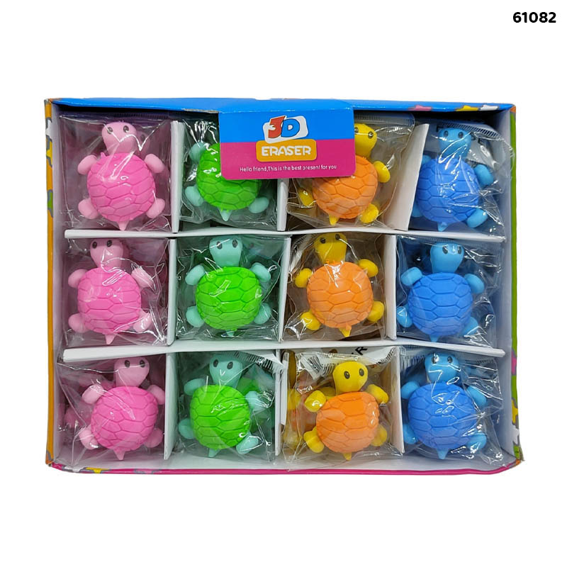 61082 TORTOISE ERASER 36PCS
