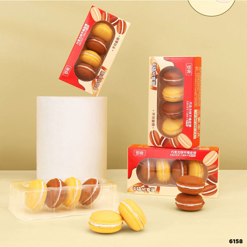 6158 CHOCLATE ERASER 4PC