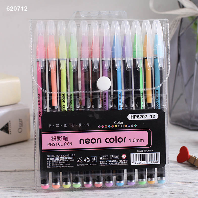 HP6207-12PC PASTEL NEON COLOUR PEN (620712)