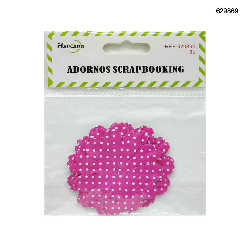 629869 SCRAPBOOKING FLOWER 8PC