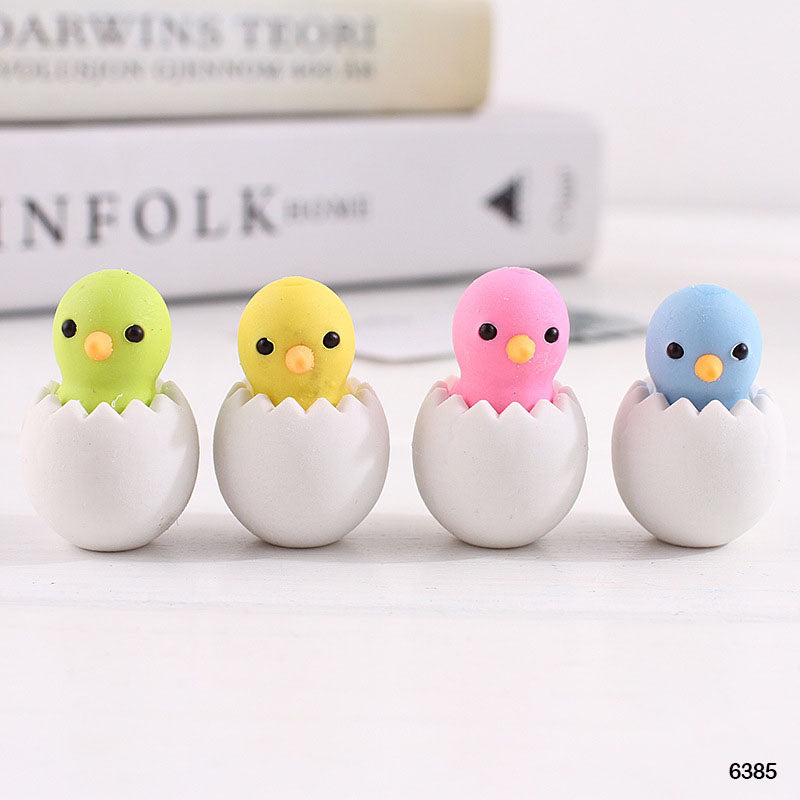 6385 BABY CHICKEN ERASER 36PCS