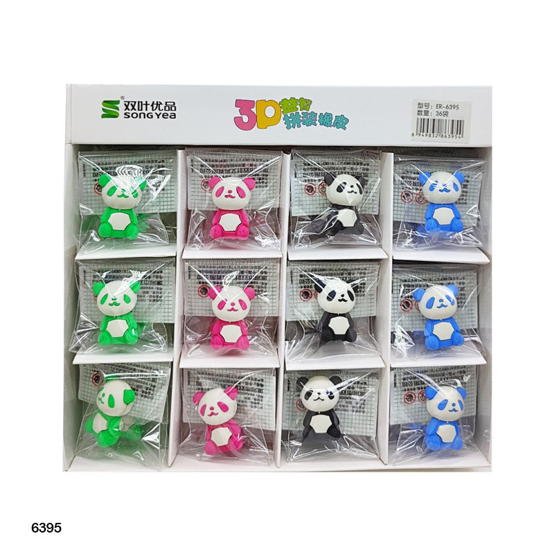 6395 PANDA ERASER 36PCS