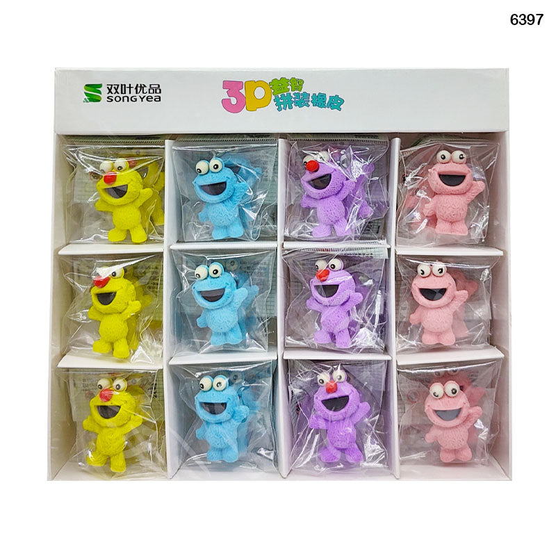 6397 SESAME STREET ERASER 36PCS