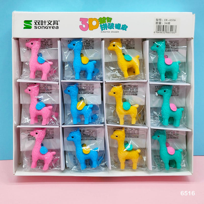 6516 ALPACA ERASER 36PCS