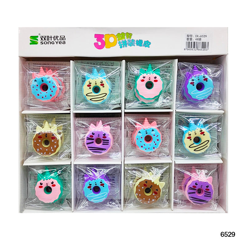 6529 DONUT ERASER 48PCS