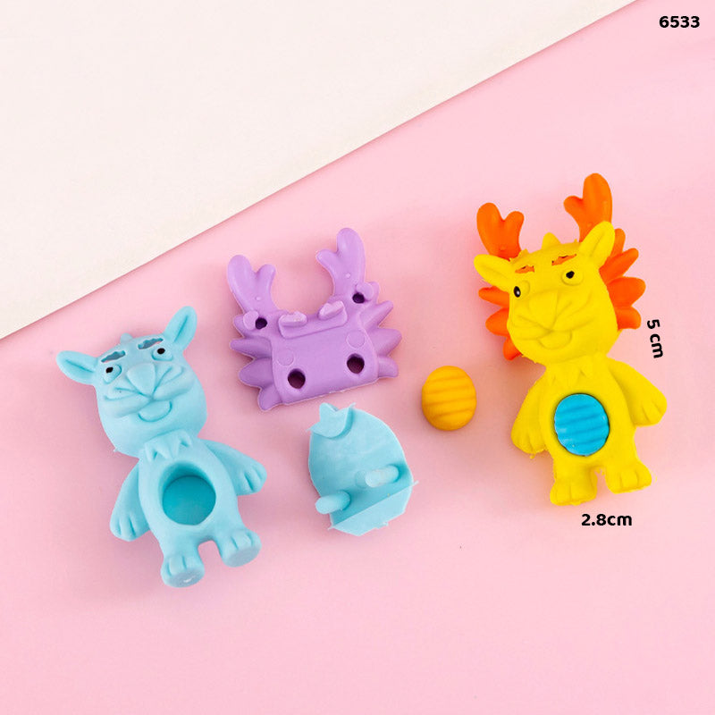 6533 ANIMAL ERASER 36PCS