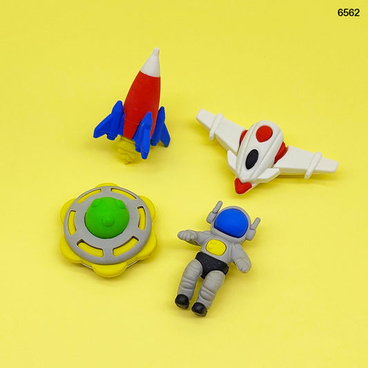 6562 SPACE CHARACTER ERASER 36PCS