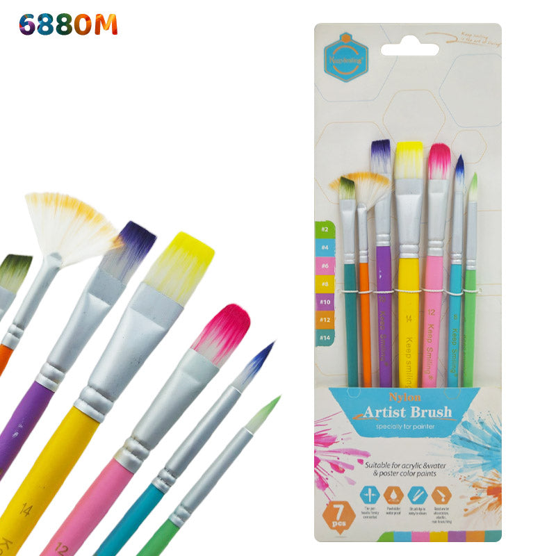7PC PAINT BRUSH MULTI M (6880M)