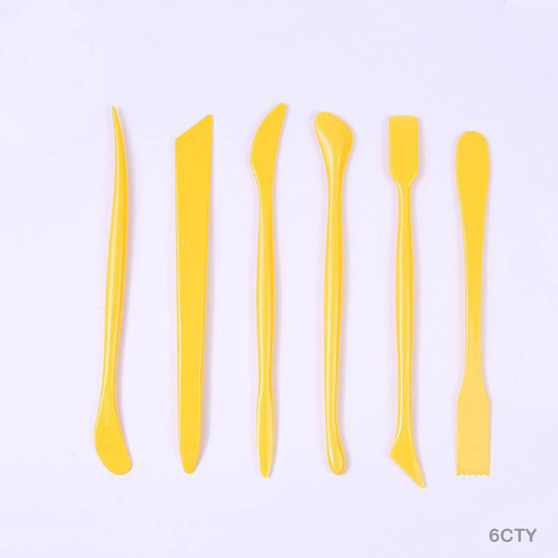 6PC CLAY TOOL YELLOW HANDLE (6CTY)