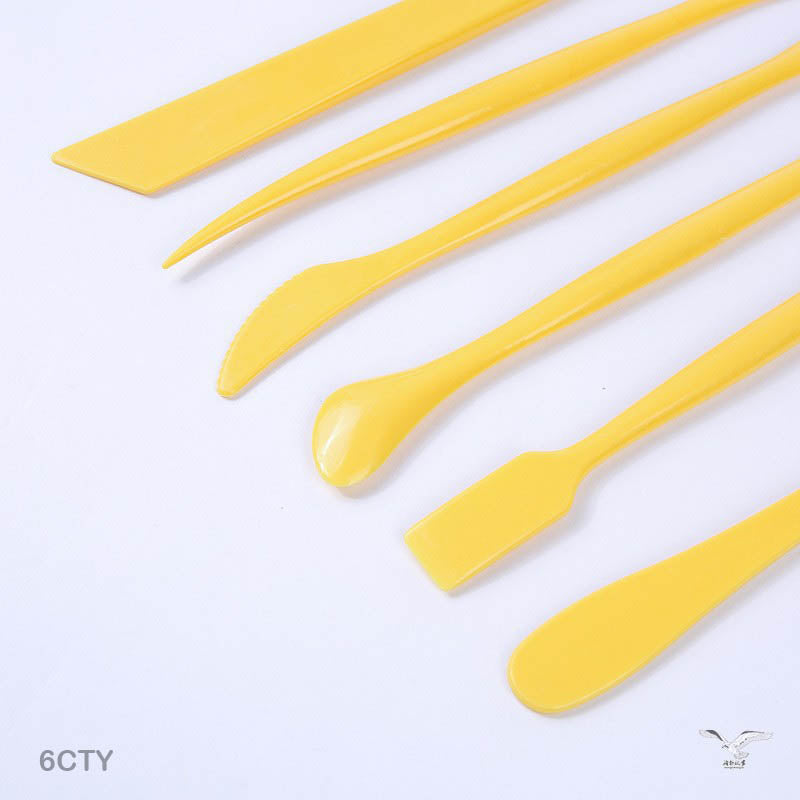 6PC CLAY TOOL YELLOW HANDLE (6CTY)