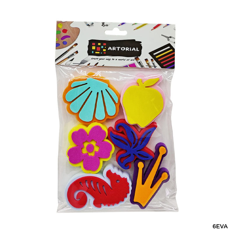 6EVA 6PC FOAM STAMP KIDS DESIGN MID