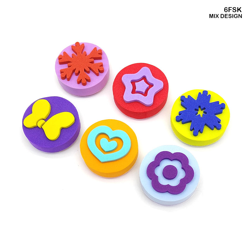 6PC FOAM STAMP KIDS DESIGN (6FSK)