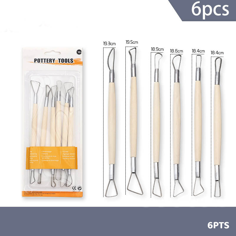6PC POTTERY TOOL SET (6PTS)