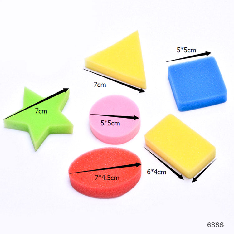 6PC SHAPE SPONGE SET (6SSS)