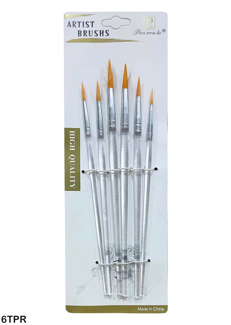 6PC PAINT BRUSH ROUND TP (6TPR)