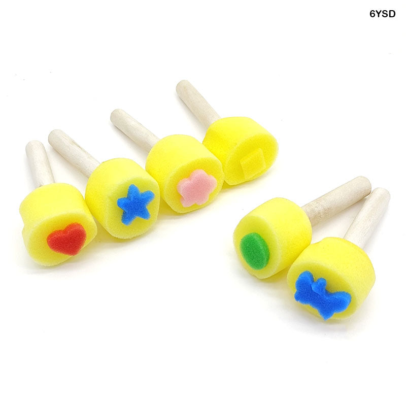 6PC DESIGN FOAM BRUSH (6YSD)