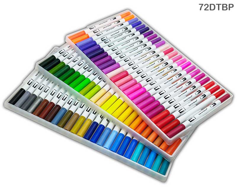 DUAL TIP BRUSH PEN 72 COLOR SET (72DTBP)