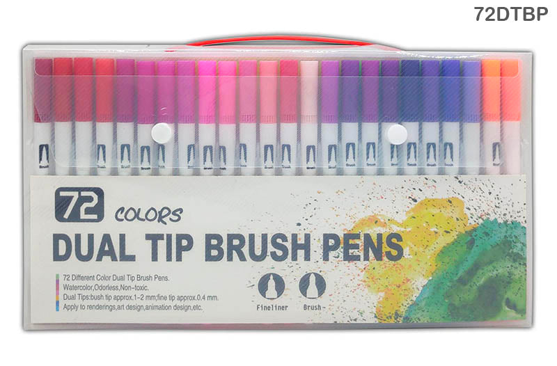 DUAL TIP BRUSH PEN 72 COLOR SET (72DTBP)