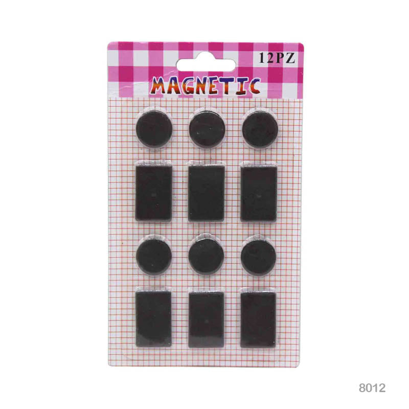 8012 MAGNET BLACK IN SHAPES 12PCS