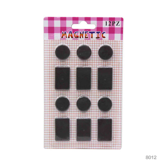 8012 MAGNET BLACK IN SHAPES 12PCS