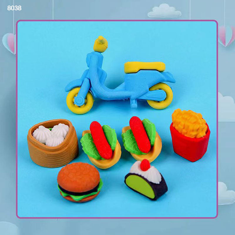 8038 SCOOTER ERASER 1PC