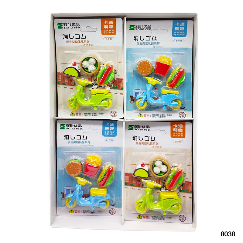 8038 SCOOTER ERASER 1PC