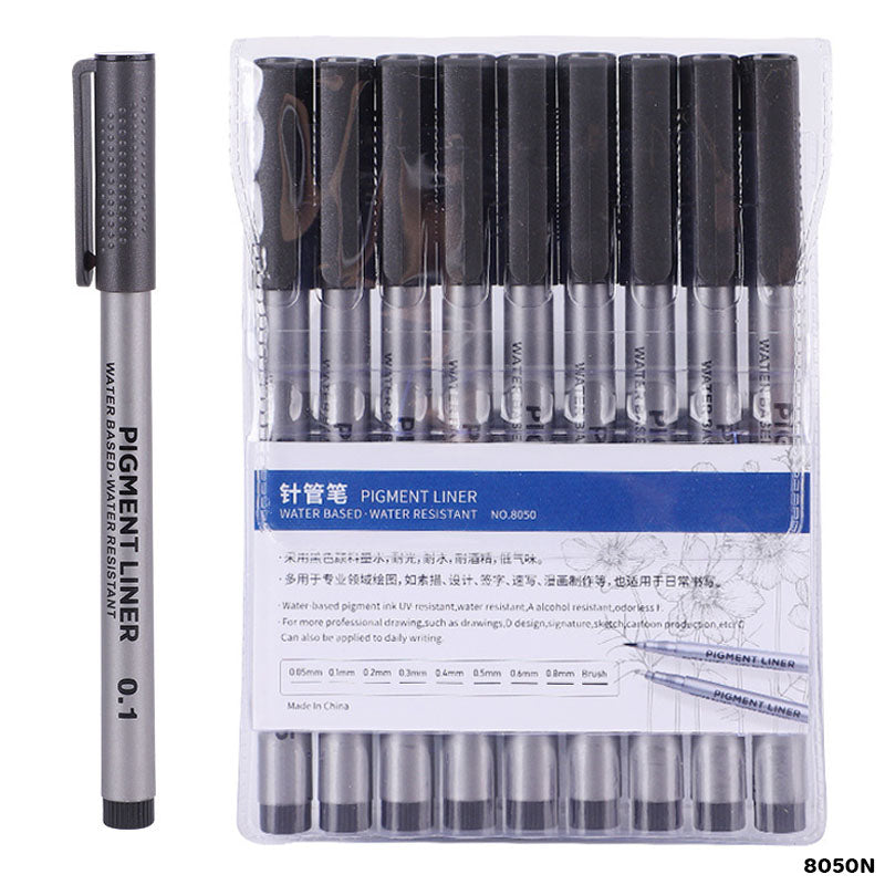 PIGMENT LINER PEN NEW CC 9PC (8050N)