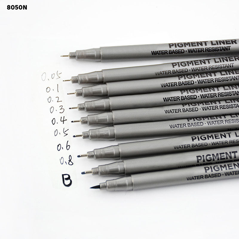 PIGMENT LINER PEN NEW CC 9PC (8050N)