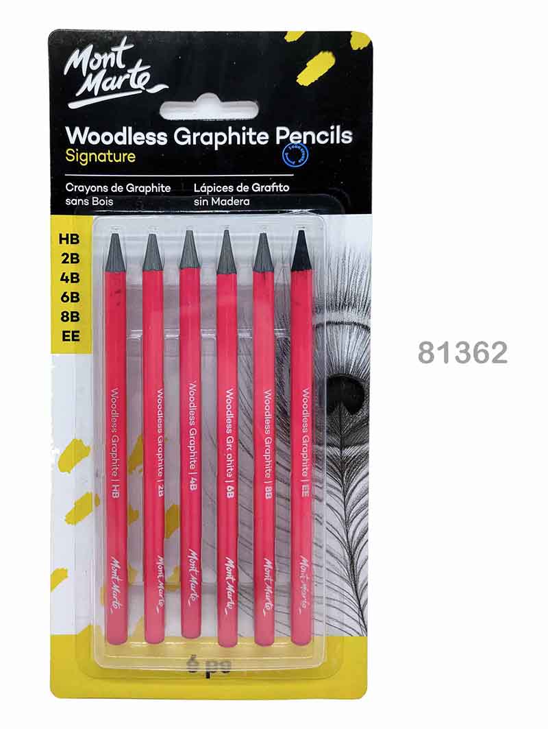 MONT MARTE WOODLESS GRAPHITE PENCIL 6PC 81362