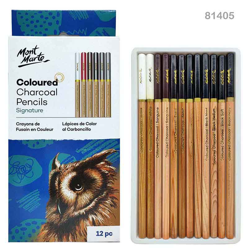 MONT MARTE COLOURED CHARCOAL 81405 PENCIL 12PC