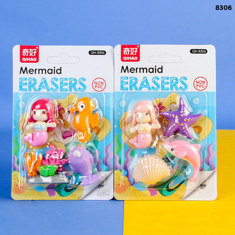 8306 MERMAID ERASER 1pc