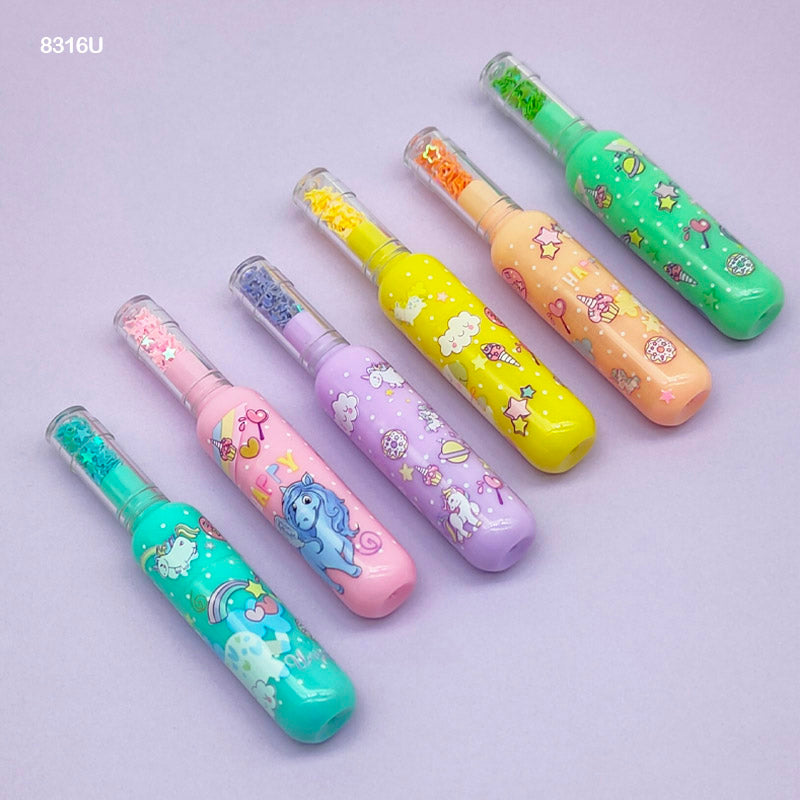 8316U UNICORN HIGHLIGHTER BOTTLE SHAPE 6PC