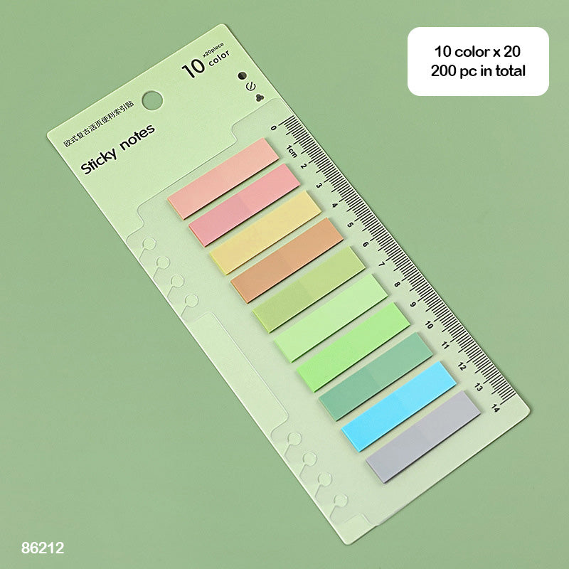 86212 STICKY NOTES 10 COLOR 11X44MM COLOR NOTE