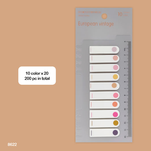 8622 STICKY NOTES 10 COLOR 11X44MM MORANDI