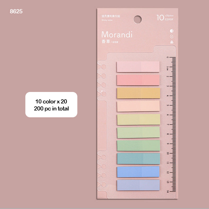 8625 STICKY NOTES 10 COLOR 11X44MM MORANDI