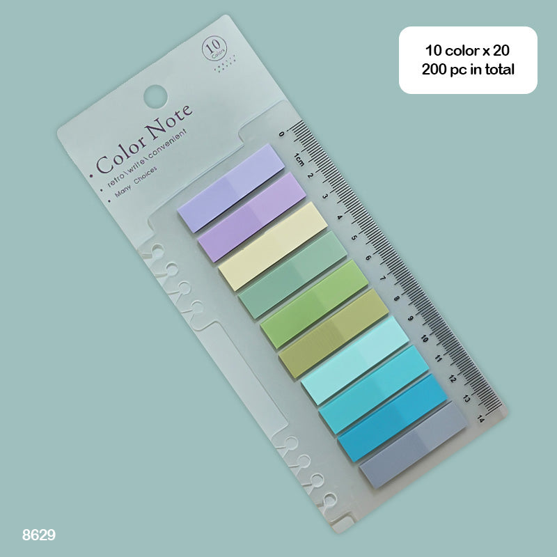 8629 STICKY NOTES 10 COLOR 11X44MM COLOR NOTE