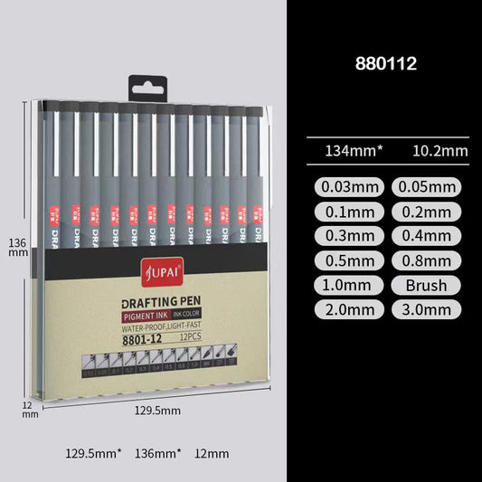 DRAFTING PEN 12PCS SET 880112